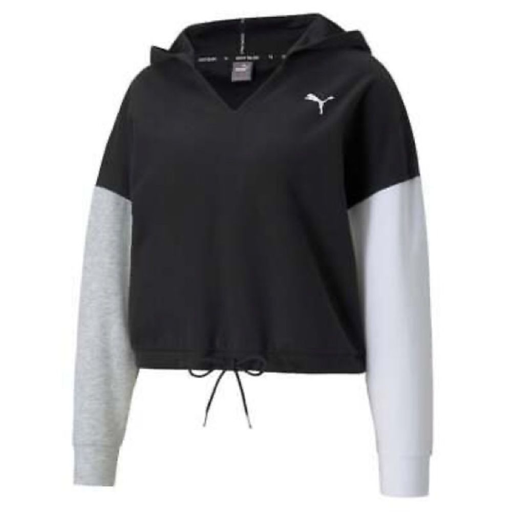 Puma Modern Pullover Sports Hoodie Womens Black Casual size 1x